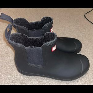 Hunter Chelsea Boots Black Insulated